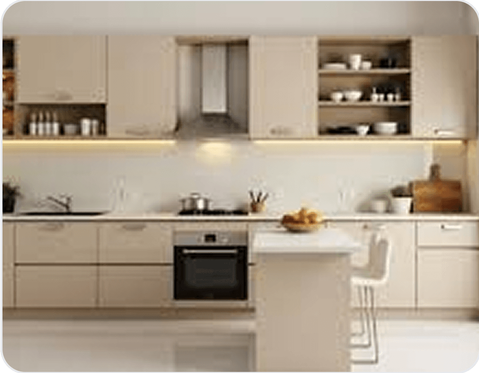 Minimalist white kitchen